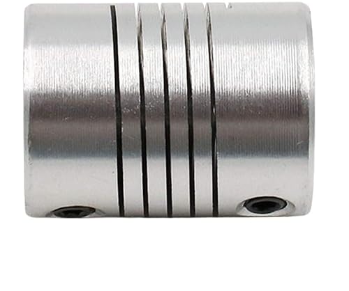 Wellenverbinder, flexible Wellenkupplung, 1 Stück for CNC-Motor-Backenwellenkupplung 5 mm bis 8 mm, flexible Kupplung, Außendurchmesser 19 x 25 mm, 3/4/5/6/6,35/7/8/9/10 mm(Size:6.35mmX8mm) von BWUHDKS