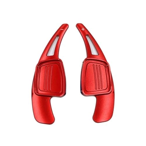 BWZJS 1 Paar Aluminium-Auto-Lenkrad-Schaltwippen-Verlängerung, for, A3 A4L A5 A6L S3 S4 Q2 Q5L Q7 TTS Auto-Schaltwippen(Red) von BWZJS