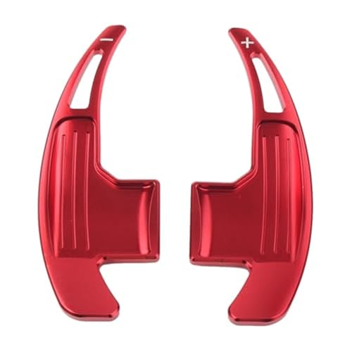 BWZJS 1 Paar Aluminium-Autolenkrad-Direktschaltwippen-Schalthebelverlängerung, for Ford, for Mustang, 2015 2016 2017 2018 2019 Auto-Schaltwippen(Red) von BWZJS