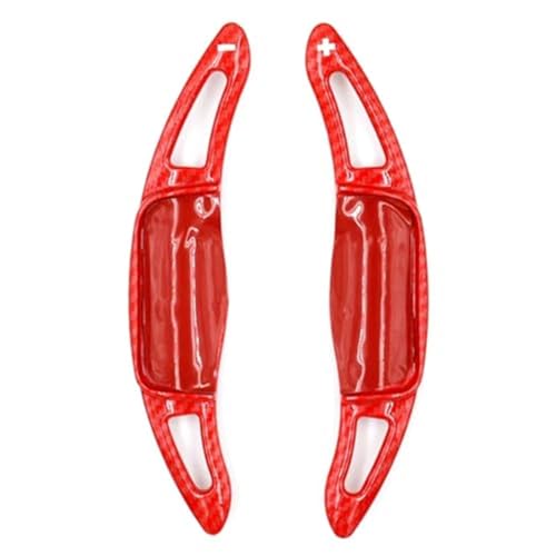 BWZJS 1 Paar Auto-Lenkrad-Schaltwippen-Verlängerung, for Toyota, for Camry, for Avalon, for Corolla Auto-Schaltwippen(Carbon Fiber Red) von BWZJS
