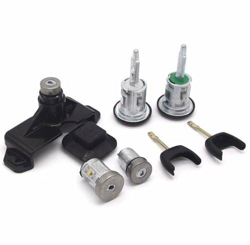 BWZJS 7-teiliges komplettes Türschloss-Set mit 2 Schlüsseln, komplettes Set, for Ford, Transit MK7 2006–2014 Autotürschloss von BWZJS