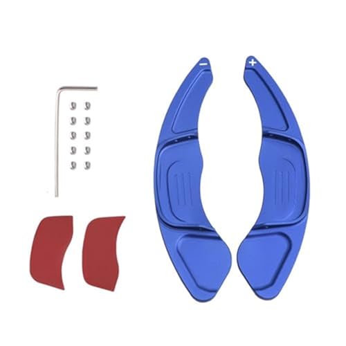 BWZJS Aluminium Auto Lenkrad Paddle Extend Shifter Ersatz, for VW, for Golf, 7 2015-2017, for Scirocco, Sagitar GLI R-line Gts, for POLO, GTI Auto-Schaltwippen(BLACK Blue) von BWZJS
