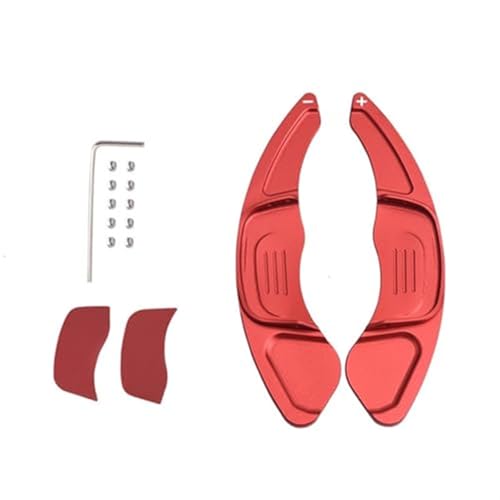 BWZJS Aluminium Auto Lenkrad Paddle Extend Shifter Ersatz, for VW, for Golf, 7 2015-2017, for Scirocco, Sagitar GLI R-line Gts, for POLO, GTI Auto-Schaltwippen(BLACK Red) von BWZJS