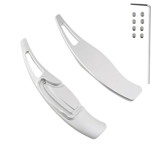 BWZJS For Civic, Tourer FK2, for Limousine FB7 CR-V 2013 N-ONE N-WGN Auto Lenkrad Paddle Shift Verlängerung Quick Shifters Aufkleber Auto-Schaltwippen(Silver) von BWZJS