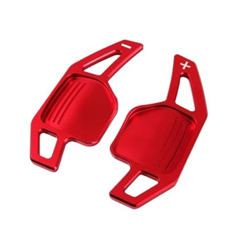 BWZJS For Skoda, for Superb Combi, for Elegance 3T, for Fabia, for Octavia, MK2 A5 1Z Combi RS Autolenkradverlängerung Schalthebel Schaltwippen Aufkleber Auto-Schaltwippen(Red) von BWZJS