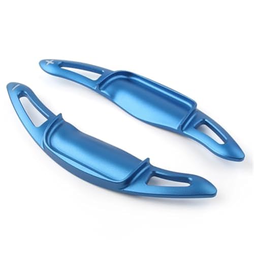 BWZJS For Toyota, Camry 2018 2019 2020 Auto-Schaltwippen-Lenkrad Direktschaltgetriebe Modifizierter Paddelabdeckungsaufkleber Aluminium Auto-Schaltwippen(Blue) von BWZJS