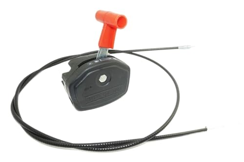 BWZJS Heavy Duty UNIVERSAL 65 Zoll Gaszug Schalter Hebel Steuergriff Kit Rasenmäher Teile, for Mayitr, Gartengeräte(Red) von BWZJS
