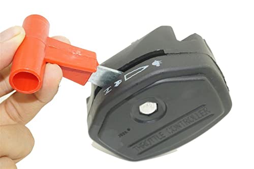 BWZJS Heavy Duty UNIVERSAL 65 Zoll Gaszug Schalter Hebel Steuergriff Kit Rasenmäher Teile, for Mayitr, Gartengeräte(Silver) von BWZJS