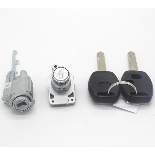 BWZJS KOMPLETTES SCHLOSS-SET ZÜNDSCHALTER TÜRSCHLOSS BARREL TRANS 2 SCHLÜSSEL MIT 46 CHIP, for Civic, 2006-2008 Autotürschloss(IG.S-Left Lock 2pcs) von BWZJS