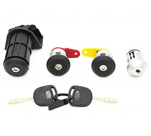 BWZJS KOMPLETTES TÜRSCHLOSS-SET, 2 SCHLÜSSEL, KOMPLETTES SET, for Ford, for Fiesta, 1989-2002 Autotürschloss von BWZJS