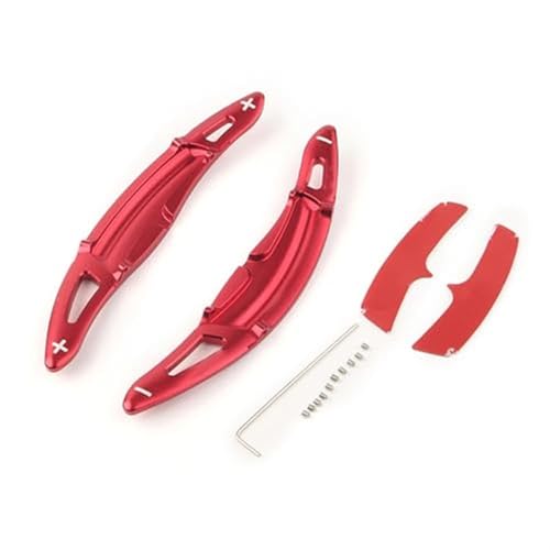 BWZJS Lenkrad-Schaltwippe, for Porsche, for MACAN, for CAYENNE, for Porsche, 911, for Carrera, 991, for Boxster/Cayman 718, for PANAMERA, 2016-2018 Auto-Schaltwippen(Red) von BWZJS