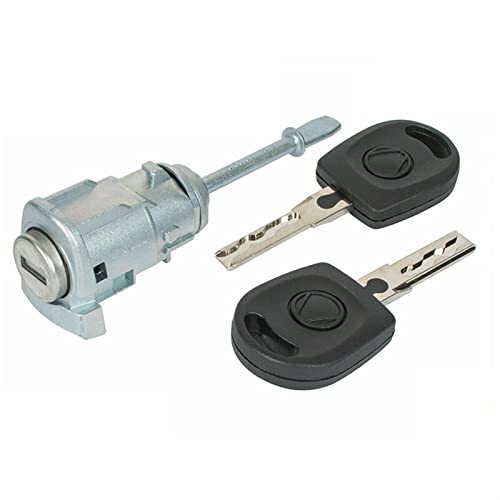 BWZJS Linker Ringt-Fahrertür-Schließzylinder, for Seat, Cordoba Ibiza III 6L3837167B 6L3837168B mit SCHLÜSSEL 2002-2008 Autotürschloss(RINGT2 x Key) von BWZJS