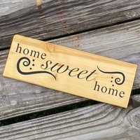 Home Sweet Holz Wanddeko Schild von BWsigns