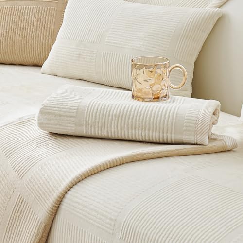BXAEYIPOR Couch Überzug,2024 Neue 1/2/3/4 Sitzer L Form Sofa Cover Sofa Überzug Ecksofa,mit Rutschfester Unterlage Sofa-Schutzhülle,Weiche Unifarben in Verschiedenen Größen Sofabezug. von BXAEYIPOR