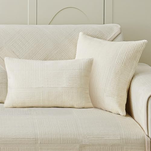 BXAEYIPOR Couch Überzug,Sofa Überzug,Sofa-Schutzhülle mit Rutschfester Unterlage,Neue Universelle rutschfeste Solide Strukturierte Sofa Überzug für Wohnzimmer,Multi-Size Sofa Sitzkissenbezug. von BXAEYIPOR