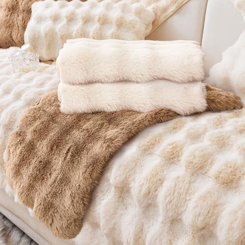 BXAEYIPOR Couch Überzug,Sofa Überzug,Sofa-Schutzhülle mit Rutschfester Unterlage,Neue Universelle rutschfeste Solide Strukturierte Sofa Überzug für Wohnzimmer,Multi-Size Sofa Sitzkissenbezug. von BXAEYIPOR