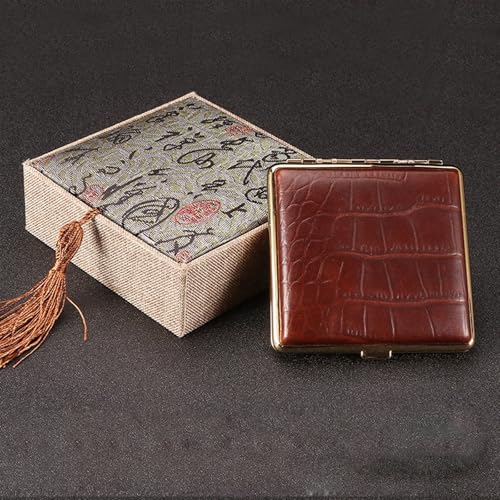 Zigarettenetui aus Leder, for Öffnen durch Drücken, bietet Platz for 20 Zigaretten, hochwertiges klassisches Zigarettenetui, hochwertiges Geschenk for Männer(N1) von BXFFFCEO