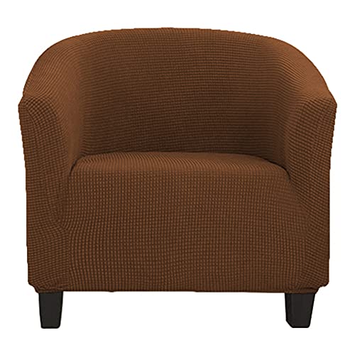 BXFUL Sesselbezug Stretch Sesselschoner, Jacquard Sesselhusse Sesselüberwurf für Clubsessel Cocktailsessel, Elastisch Sofahusse Sofabezug (Braun) von BXFUL