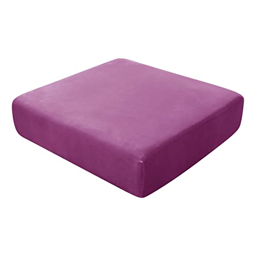 BXFUL Sofa-Sitzkissenbezüge, Sofakissen-Bezüge Stretch-Samt, Couchkissen-Bezüge Ersatz für individuelle Kissen mit elastischem Stoff (1-Sitzer,Lila) von BXFUL