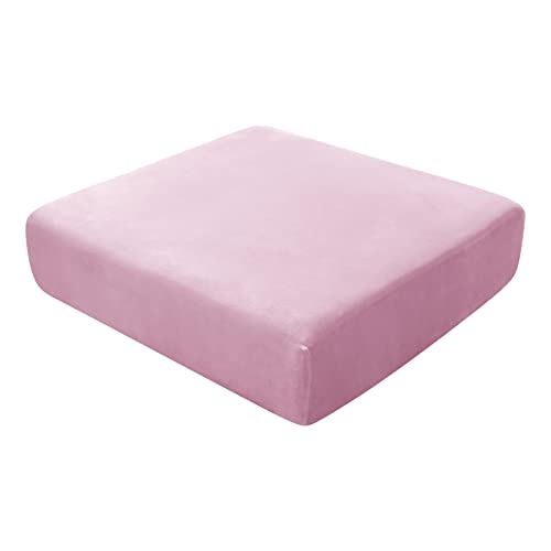 BXFUL Sofa-Sitzkissenbezüge, Sofakissen-Bezüge Stretch-Samt, Couchkissen-Bezüge Ersatz für individuelle Kissen mit elastischem Stoff (1-Sitzer,Rose) von BXFUL