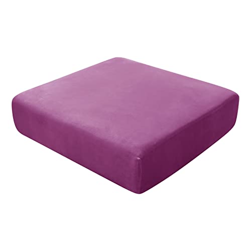 BXFUL Sofa-Sitzkissenbezüge, Sofakissen-Bezüge Stretch-Samt, Couchkissen-Bezüge Ersatz für individuelle Kissen mit elastischem Stoff (3-Sitzer,Lila) von BXFUL