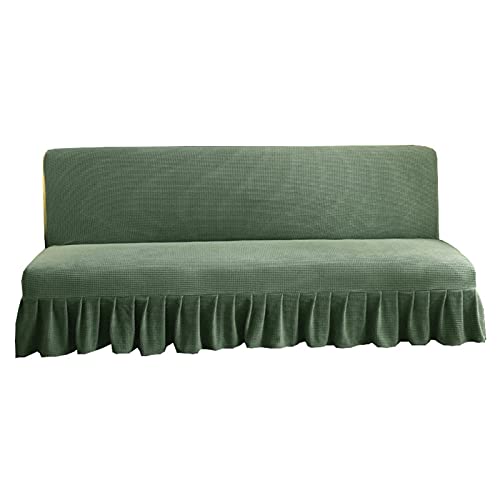 BXFUL Sofabezug ohne Armlehnen, Polyester-Spandex-Stretch-Futon-Schonbezug, Schonbezug ohne Armlehnen, Schonbezug für Sofa, Bett, Möbel, Schonbezug ohne Armlehnen(150–170 cm x 100 cm, Violett) von BXFUL