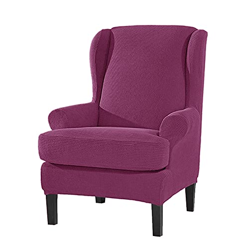 Jacquard Sesselbezug, Sessel-Überwürfe Ohrensessel Überzug Bezug Sesselhusse Sessel Sesselbezug, Elastisch Stretch Husse für Ohrensessel (Lila) von BXFUL