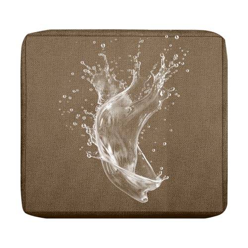 Outdoor Sofa Sitzkissenbezüge, Wasserdicht Sitzkissenbezug mit Reißverschluss, Sofa Überzug L Form Couch Überzug Abnehmbar Bezüge für Gartenpolster (Braun,55x45cm(1er-Pack)) von BXFUL