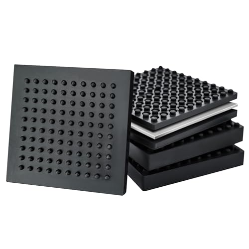 BXI Trainingsmatte – 10,2 x 10,2 x 2,3 cm, rutschfeste Anti-Vibrations-Laufbandmatte, strapazierfähiger Stahl eingebettetes Silikon-Gel-Pad für Hartholzböden, Teppichschutz von BXI