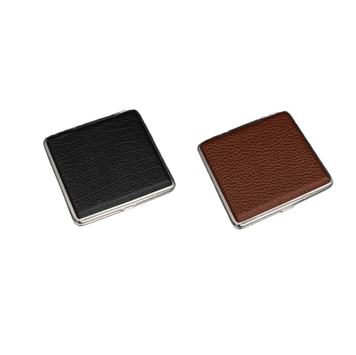 Aufbewahrungsbox Zigaretten für Ford Transit Mk4 Mk5 Mk6 Mk7 (1991-2014), Zigarettenetui Zigarettenschachtel Zigaretten Kasten Zigarettencase,1×Black+1×Brown von BXJNDM