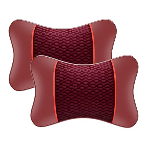 BXJNDM 2 Stück Auto Nackenkissen für Mercedes Benz GLC Coupé C254 2024, Auto Kopfstütze Kissen Autositz-kopfstütze Nackenstütze Autositz Nackenkissen, Claret- 2*headrest von BXJNDM