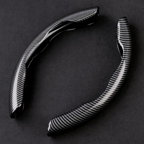Auto Lenkrad Abdeckung, Anti-Rutsch-Verschleißfest Lenkrad Abdeckung, für Renault Kangoo Year 2008-2020,A-Water Transfer Carbon Fibre Black von BXQDAM