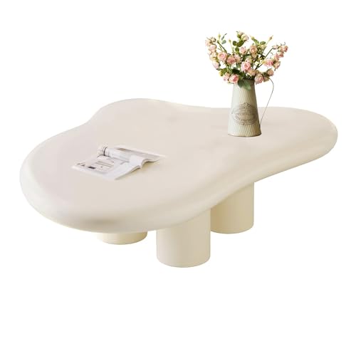 BXSUKEYOU Moderner Cloud -Couchtisch - Stylish Round Design - süßer Innen -Tee -Tisch - Perfekt für Wohnzimmer - Weißes Finish BXSUKEYOU Moderner Cloud -Couchtisch - Stylish Round Design - süßer Innen -Tee -Tisch - Perfekt für Wohnzimmer - Weißes Finish von BXSUKEYOU