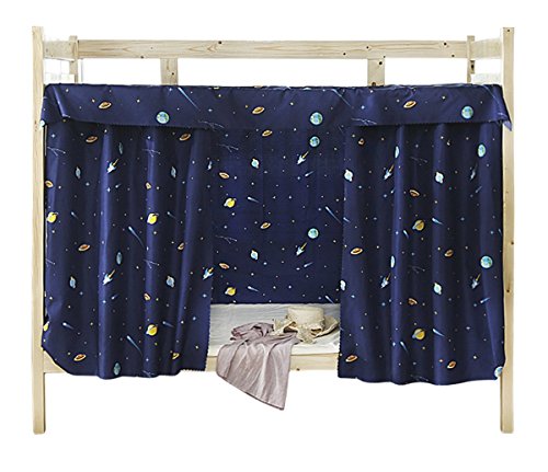 Hochbett Etagenbett Zelt Vorhang Tuch Wohnheim mid-sleeper Betthimmel Verteilen Verdunklungsvorhänge Staubdicht Mückenschutz Bildschirm Net, dunkelblau, 1.2M x 2M ( 2 Piece included ) von BXT