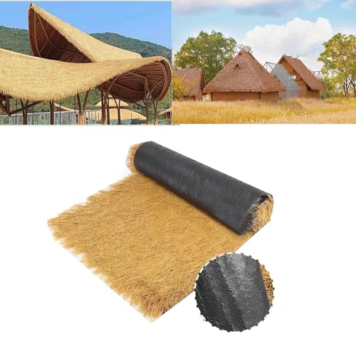 BXZAY Strohdach Bar 1 M,Künstliches Strohdach,Wasserdichtes Synthetisches Strohdach Rolle Für Tiki,Terrassenhütten,Poolränder,Strände,Dach,Hütte Stroh,Reetdach Dekor von BXZAY