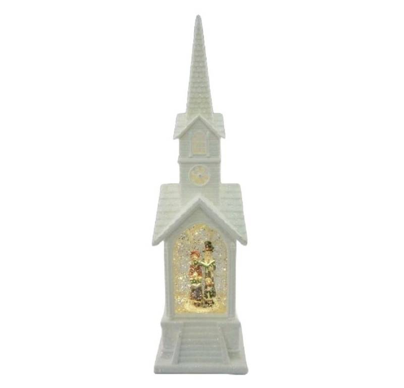 BY PEHA Schneekugel PT-22145 LED Kirche weiss wassergefüllt Weihnachtsdeko 39,5x10,5cm von BY PEHA