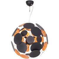 Pendelleuchte Planet in Schwarz und Gold E14 4-flammig - black - By Rydens von BY RYDENS