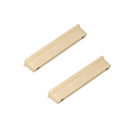 BYALORTEX Griffe für Schränke, 2 Stück Schrankgriffe aus massivem Messing, goldfarben, 32–850 mm, Lochabstand 17 x 12 mm(Hole spacing:128mm/5in) von BYALORTEX
