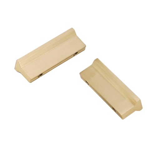 BYALORTEX Griffe für Schränke, 2 Stück Schrankgriffe aus massivem Messing, goldfarben, 32–850 mm, Lochabstand 17 x 12 mm(Hole spacing:96mm/3.8in) von BYALORTEX