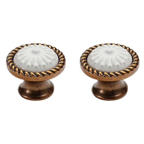 BYALORTEX Griffe für Schränke, Schrankgriffe Bronze 2er-Pack Mehrere Größen(Single Hole) von BYALORTEX