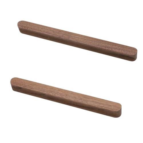 BYALORTEX Griffe für Schränke, Schrankgriffe aus Massivholz, 2er-Pack, Schwarznuss, 35–230 mm, mit Schrauben(‎black Walnut,Full Length:230mm/9in) von BYALORTEX