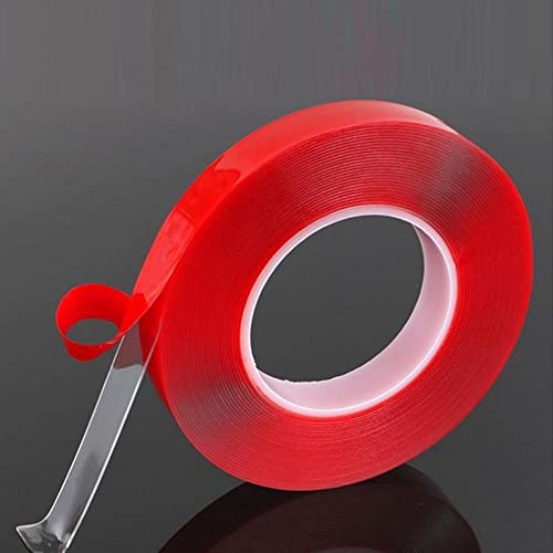 Doppelseitiges Klebeband, Doppelseitiges Klebeband for die Automobilindustrie, transparent, wasserfest, spurlos, Acrylkleber, 1 mm dick, 10 m lang, mehrere Größen, rote Rückseite(40mmx10mx1.0mm) von BYALORTEX