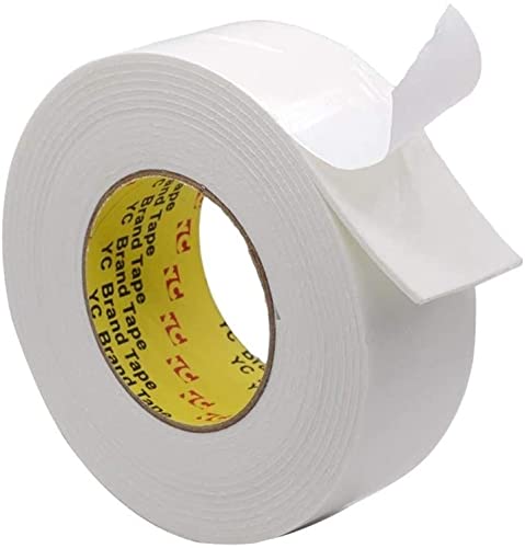 Doppelseitiges Klebeband, Doppelseitiges Schaumstoffklebeband, weiß, 10–50 mm x 50 m(18MM 50M) von BYALORTEX