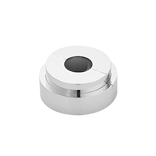 Edelstahlrohrbedeckungen, ABS-Rohrabdeckungen Wand-Split-Flansche Badezimmer-Dusche Wasserhahn Grundplatte Multicolor(Silver 1pc) von BYALORTEX
