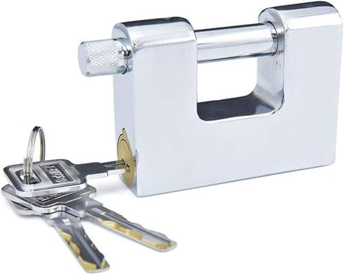 Garagentor Schloss, Vorhängeschloss Heavy Duty High Security 3 Schlüssel 80x60mm von BYALORTEX