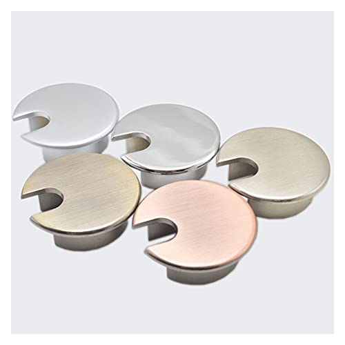 Gummi Tüllen,Schreibtisch Tülle, Zinklegierung Computer Draht Halter Schreibtisch Kabel Tülle 35mm Loch Abdeckung Multicolor(Pearl Silver) von BYALORTEX