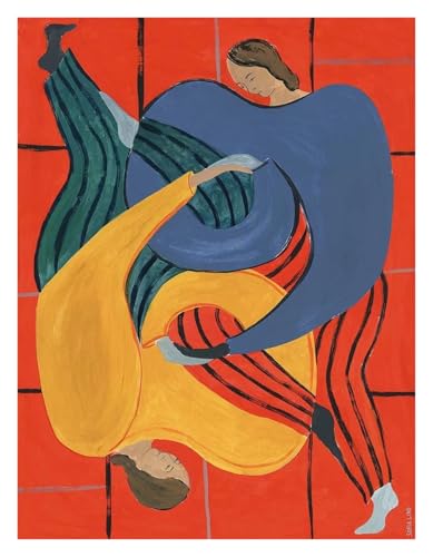 BYAMBD Leinwandbilder Kunstdruck Abstrakte Nordische Figur Linien Mädchen Lesebuch Poster Kein Rahmen Drucke Wand Kunst Leinwand Bild Home Room Decor(H,30x40cm) von BYAMBD