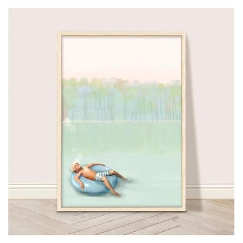 BYAMBD Leinwandbilder Kunstdruck Cooles Sommer-Wassersport-Schwimmen Im Pool-Poster, Ohne Rahmen, Girly Holiday, Leinwandbild, Wandkunst Für Heimdekoration(U,20x30cm) von BYAMBD
