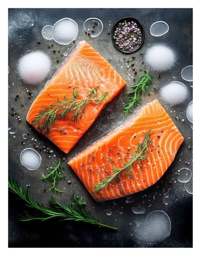 BYAMBD Leinwandbilder Kunstdruck Köstliches Essen Poster Leinwand Malerei Kein Rahmen Druck Wand Kunst Bild Für Restaurant Esszimmer Wohnkultur(I,60X80cm) von BYAMBD
