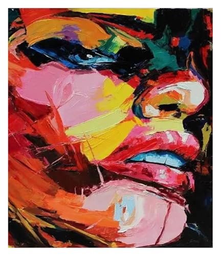 BYAMBD Leinwandbilder Kunstdruck Moderne Pop-Wand-Kunst-Poster Ohne Rahmen Abstrakte Frau Gesicht Graffiti Leinwand Malerei Drucke Bild Home Decoration(E,30x40cm) von BYAMBD